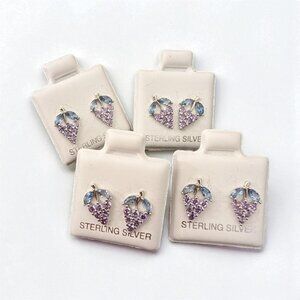 925 SILVER GRAPES CZ STUD EARRINGS
